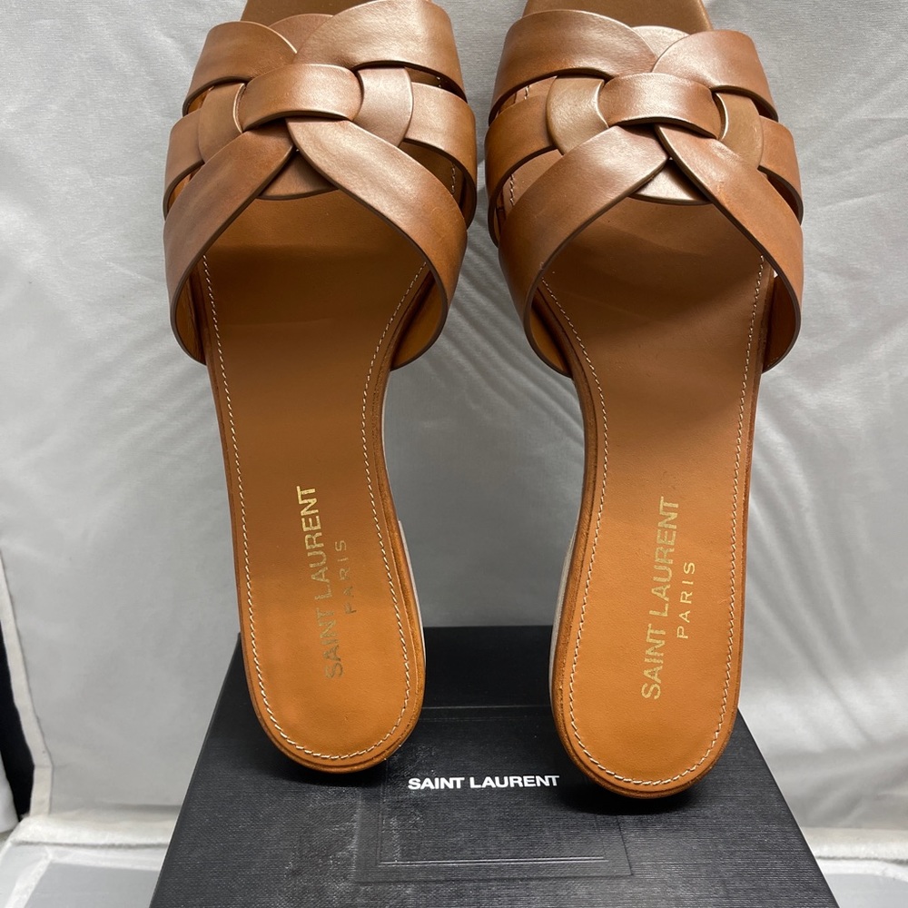 Saint Laurent Paris Tribute 05 Brest Tan  Slides 36 worn once